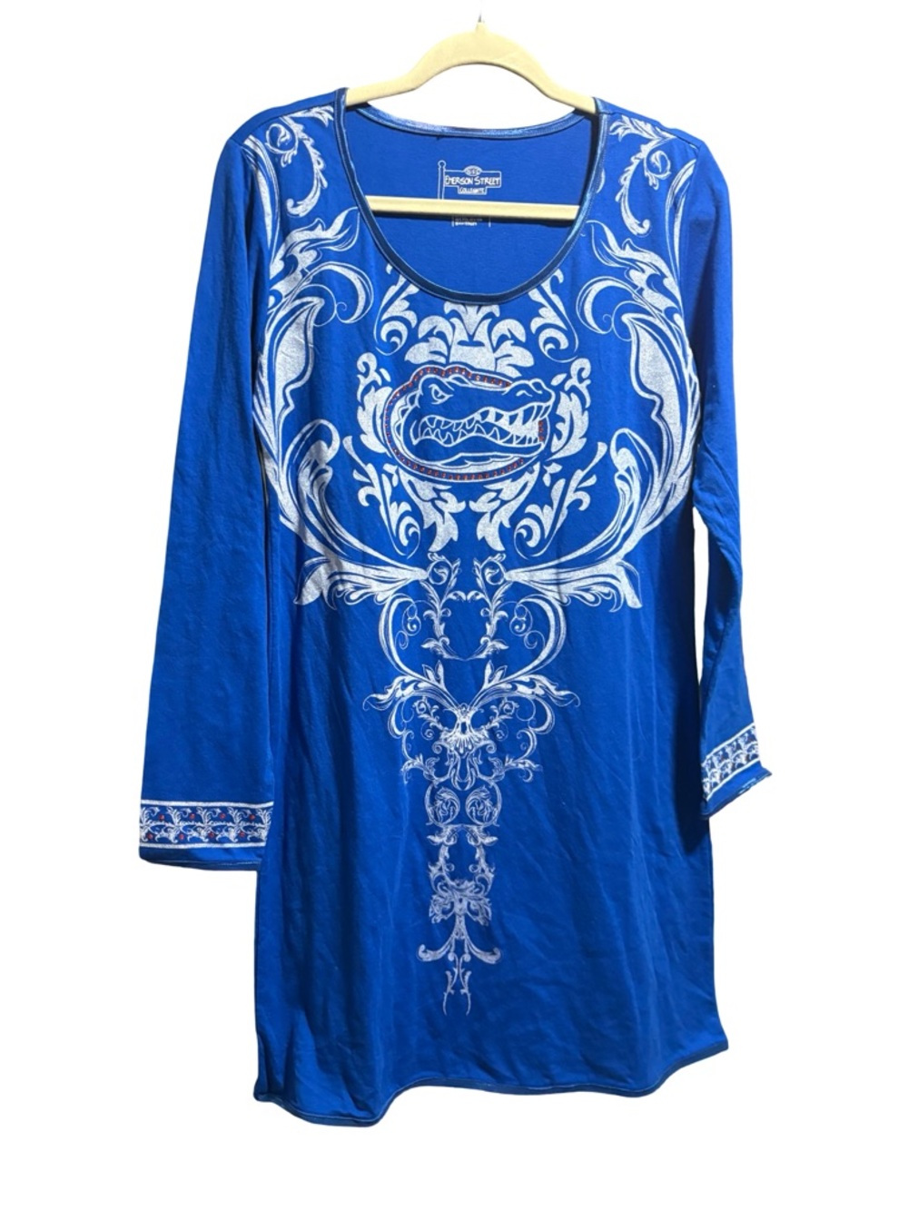 Emerson Street Florida Gators Rhinestone Damask Long Sleeve Dress M NWT